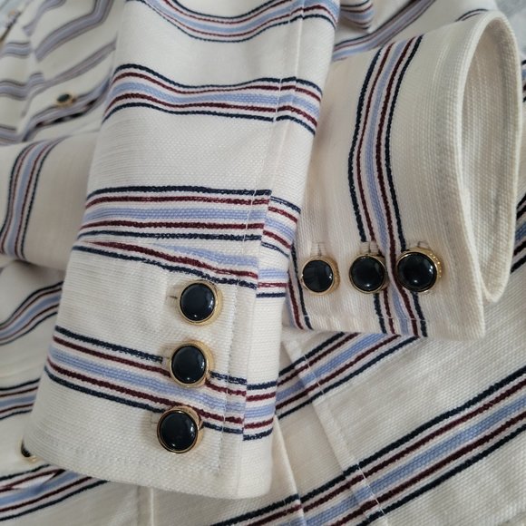 Tory Burch Sergeant Pepper Striped Jacket - Picture 14 of 15